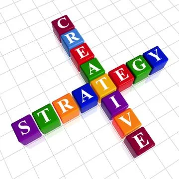 Color creative strategy like crossword Stock Illustration
