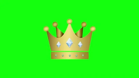 Color crown icon king green screen chrom... | Stock Video | Pond5