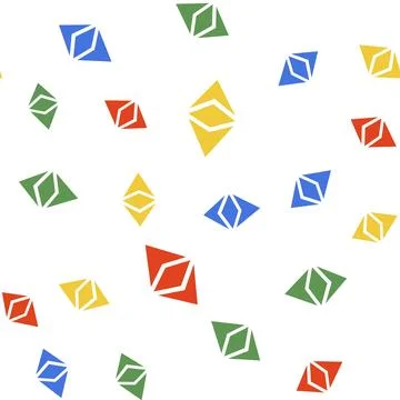 Color Cryptocurrency coin Ethereum classic ETC icon isolated seamless pattern on イラスト素材