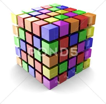Color cube Stock Illustration