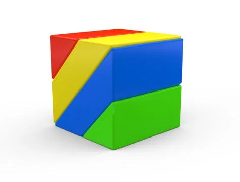Color cube Illustrazione stock