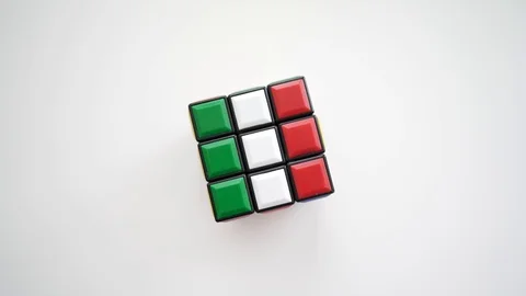 Color cube isolated in a white background. Color cube Italy Stock Footage 126406193