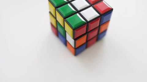 Color cube isolated in a white background. Color cube Italy Stock Footage 126406324