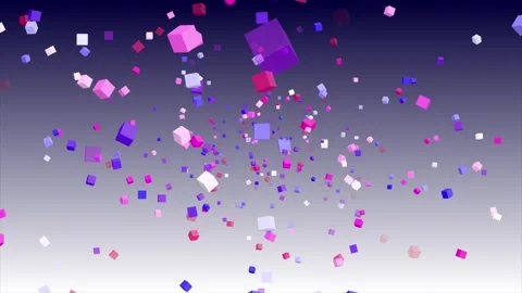 Color Cube Particles Background Stock-Footage 305128178