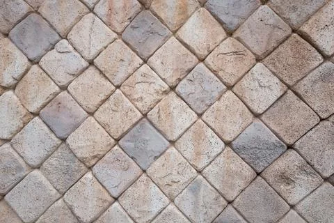 Color cube stone wall.. Stock Photos
