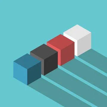 Color cubes, variety concept Stock Illustration