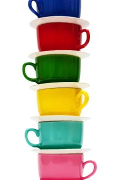 Color cups Stock Photos