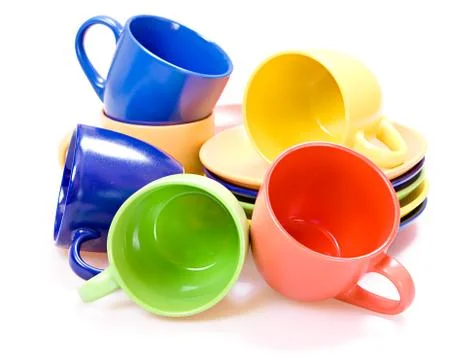 Color cups Stock Photos