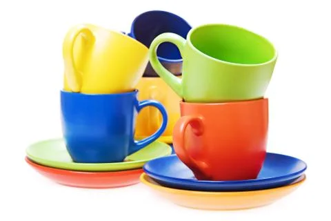 Color cups Stock Photos