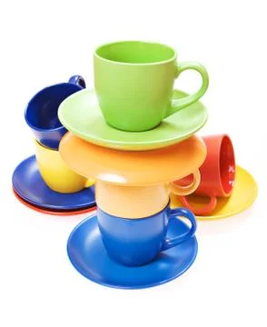 Color cups Stock Photos