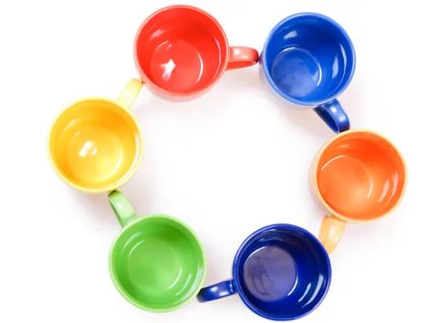 Color cups Stock Photos