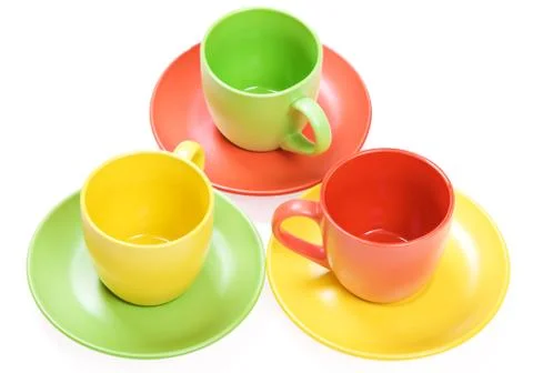 Color cups Stock Photos