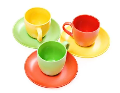 Color cups Stock Photos