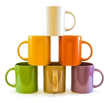 Color cups . Stock Photos