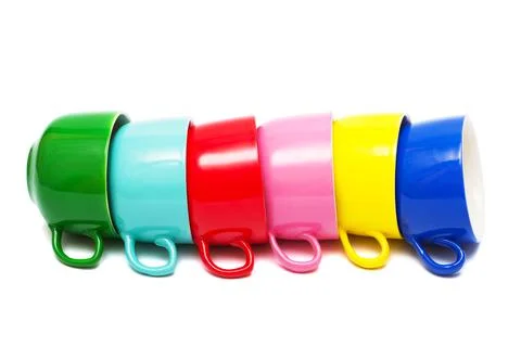 Color cups Stock Photos