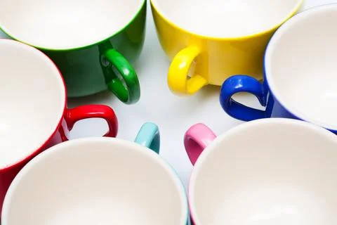 Color cups Stock Photos
