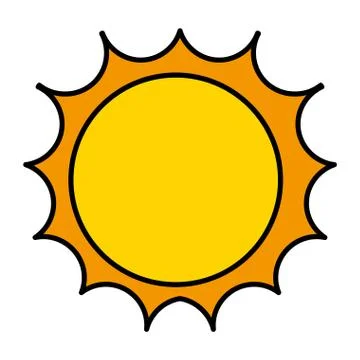 Color cute light sun ray weather Stock Illustration