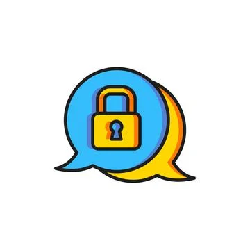 Color Cyber security icon isolated on white background. Closed padlock on d.. Illustrazione stock