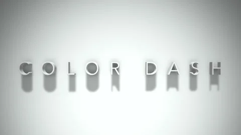 Color dash 3D title animation with shadows on a white background Stock Footage 297388609