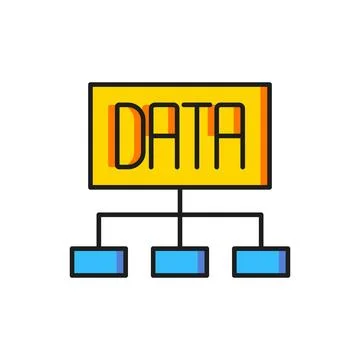 Color Data analysis icon isolated on white background. Business data analys.. Stock Illustration