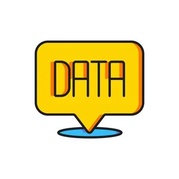 Color Data analysis icon isolated on white background. Business data analys.. 스톡 일러스트