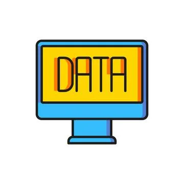 Color Data analysis icon isolated on white background. Business data analys.. イラスト素材
