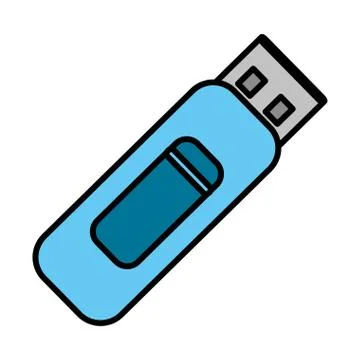 Color data usb memory technology object Stockillustratie