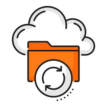 Color database, network server, cloud storage icon Stock Illustration