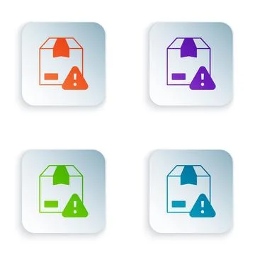 Color Delivery security with shield icon isolated on white background. Delivery Stock Illustration