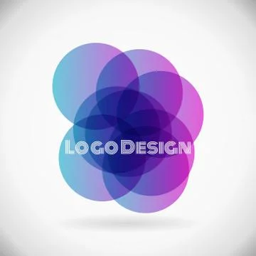 Color design element. Vector violet logo in eps10 Stock Illustration