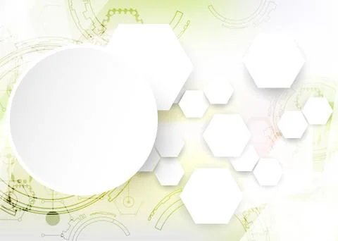 Color design layout. Abstract technology project. Illustrazione stock