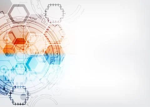 Color design layout. Abstract technology project. Illustrazione stock