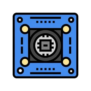 Color detection sensor color icon vector illustration Illustrazione stock