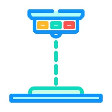 Color detection sensor color icon vector illustration Illustrazione stock