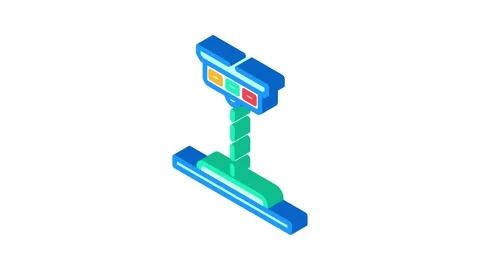 Color detection sensor isometric icon animation Video stock 327274944