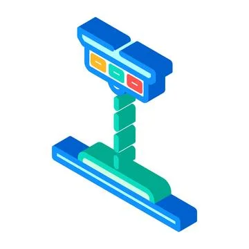 Color detection sensor isometric icon vector illustration Illustrazione stock