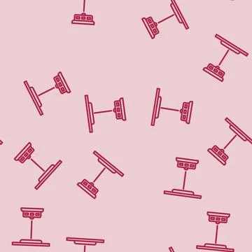 Color detection sensor line vector seamless pattern Illustrazione stock