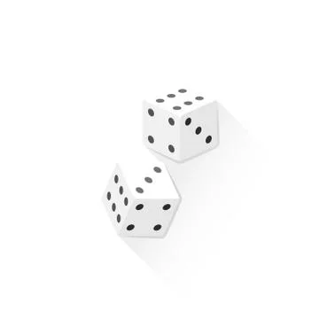 Color devil's bones dice icon illustration. Stock Illustration