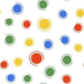 Color Dial knob level technology settings icon isolated seamless pattern on Stock Illustration