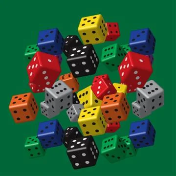 Color Dice Pattern Illustrazione stock