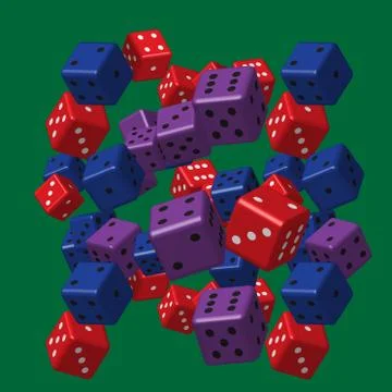 Color Dice Pattern Stock Illustration