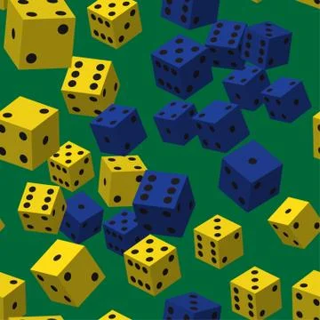 Color Dice Seamless Pattern Stock Illustration