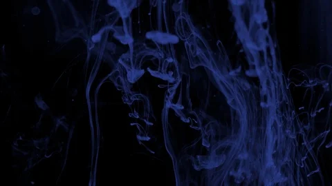 Color diffusion, blue swirls over black Stock Footage 93574462