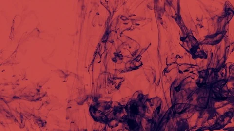 Color diffusion- dark blue over red Stock Footage 93578281