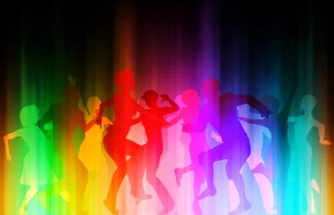 Color disco Stock Illustration
