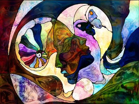 Color Division Abstraction Illustrazione stock