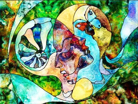Color Division Abstraction Stock Illustration
