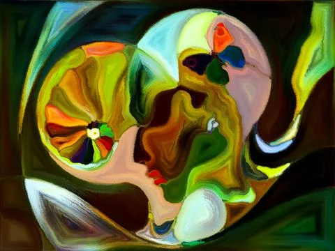 Color Division Abstraction 스톡 일러스트