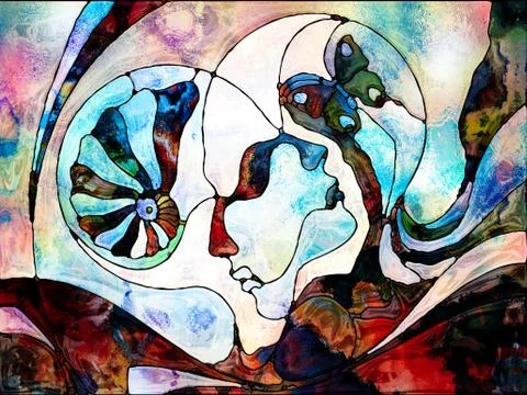 Color Division Backdrop Illustrazione stock