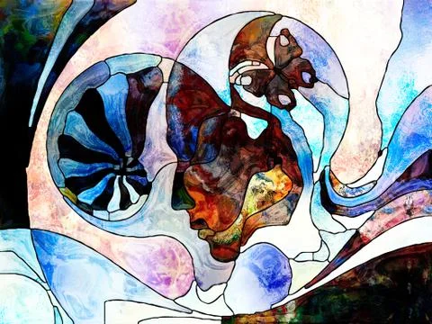 Color Division Backdrop Illustrazione stock